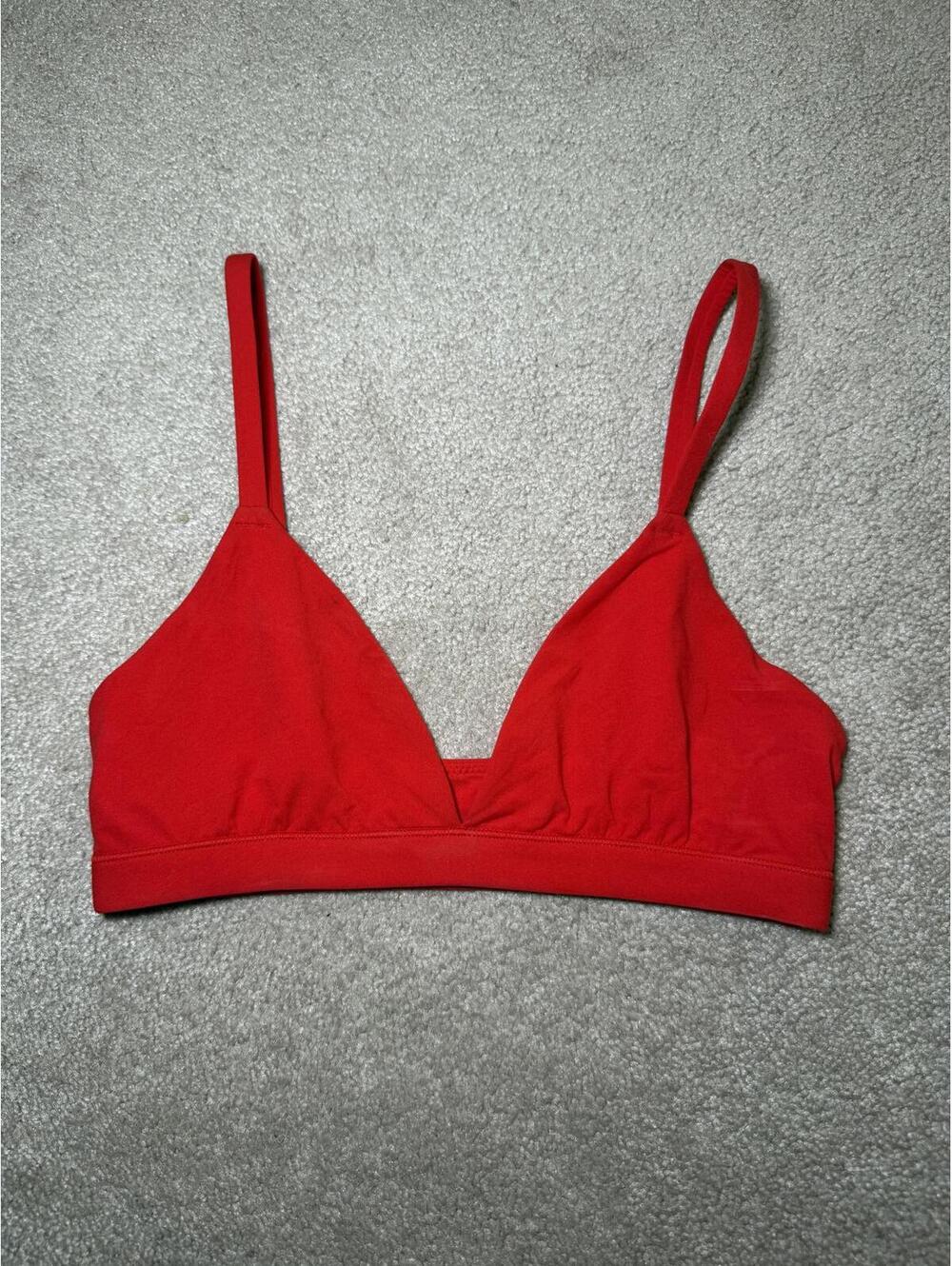 NWOT Skims Fits Everybody Triangle Bralette Color Red Size XS